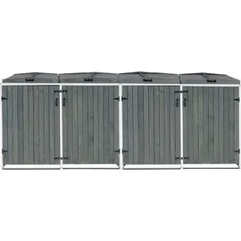 MCW Mülltonnenverkleidung H74 126 x 98 cm grau-weiß
