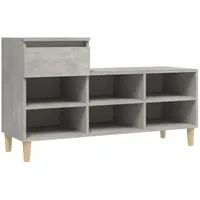 VidaXL Schuhregal Betongrau 102x36x60 cm Holzwerkstoff