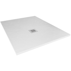 Aquabad® Duschrinne Mineralguss Duschtasse Deluxe Classic in Weiß, 90 x 140 cm weiß