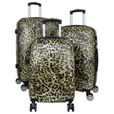 warenhandel könig Leopardenmuster Koffer-Set 3-tlg. braun/abs