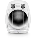 De'Longhi HVA3220 Elektrischer Heizlüfter, geräuschlos, 2 Leistungsstufen, Tropfschutz, Thermostat, Griff, Frostschutz, doppelte Isolierung, weiß