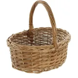 Frank Flechtwaren Bügelkorb Zopfmuster 35 x 25 x 26 cm braun