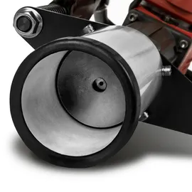 Eberth Pfahlramme Zaunpfahl-Ramme Handramme Benzin 1,2PS 1500W, 3x Rammloch Adapter, Max. Pfahldurchmesser 100mm, 2-Takt Motor, Einzylinder, 52ccm,