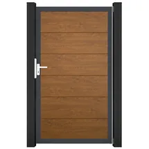 GROJA Steckzaun Tor BasicLine Universal-DIN DB Golden Oak