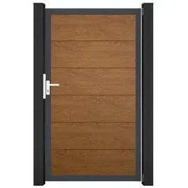 GROJA Steckzaun Tor BasicLine Universal-DIN DB Golden Oak