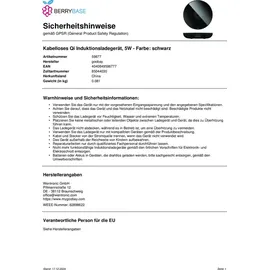 goobay 59877 Qi Kabelloses Ladegerät 5 W, schwarz