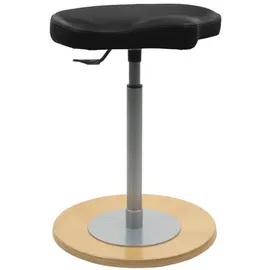 Mayer Sitzmöbel Hocker 1168 Kunstleder 42 x  höhenverstellbar cm Schwarz