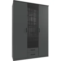 WIMEX Kleiderschrank Soest Graphit schwarz B/H/T: ca. 135x199x58 cm - Graphit, schwarz