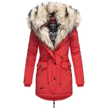 Navahoo Damen Wintermantel Dicker Winterparka mit 2 Kunstpelz-Kapuzen Sweety