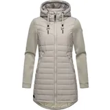 Ragwear Damen Übergangsjacke leichte lang Steppjacke mit weichen Ärmeln und Kapuze Sandrra Long Bone Gr. S - S