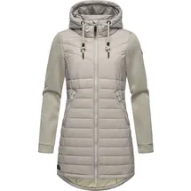 Ragwear Damen Übergangsjacke leichte lang Steppjacke mit weichen Ärmeln und Kapuze Sandrra Long Bone Gr. S - S