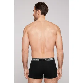 Camp David Boxershorts unifarben schwarz/weiß M 2er Pack