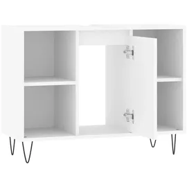 vidaXL Mackenzie Badschrank 80 x 132 x 33 cm Weiß