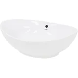 ECD Germany LuxeBath Aufsatzwaschbecken oval 59 x 39 x 20 cm