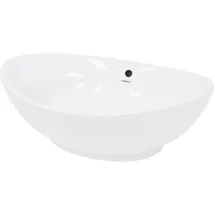 ECD Germany LuxeBath Aufsatzwaschbecken oval 59 x 39 x 20 cm