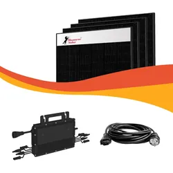 Balkonkraftwerk 1780W – 4x Hanover Solar 445Wp-Solarmodule + Hoymiles-Wechselrichter 1600W