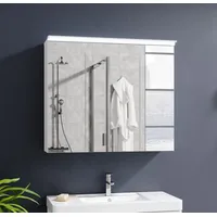 Stella Trading Spiegelschrank Four weiß (B/H/T) ca. 80x68x23 cm
