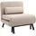 Homcom Schlafsessel, Beige, Textil, 75x75x70 cm, Wohnzimmer, Sessel, Schlafsessel