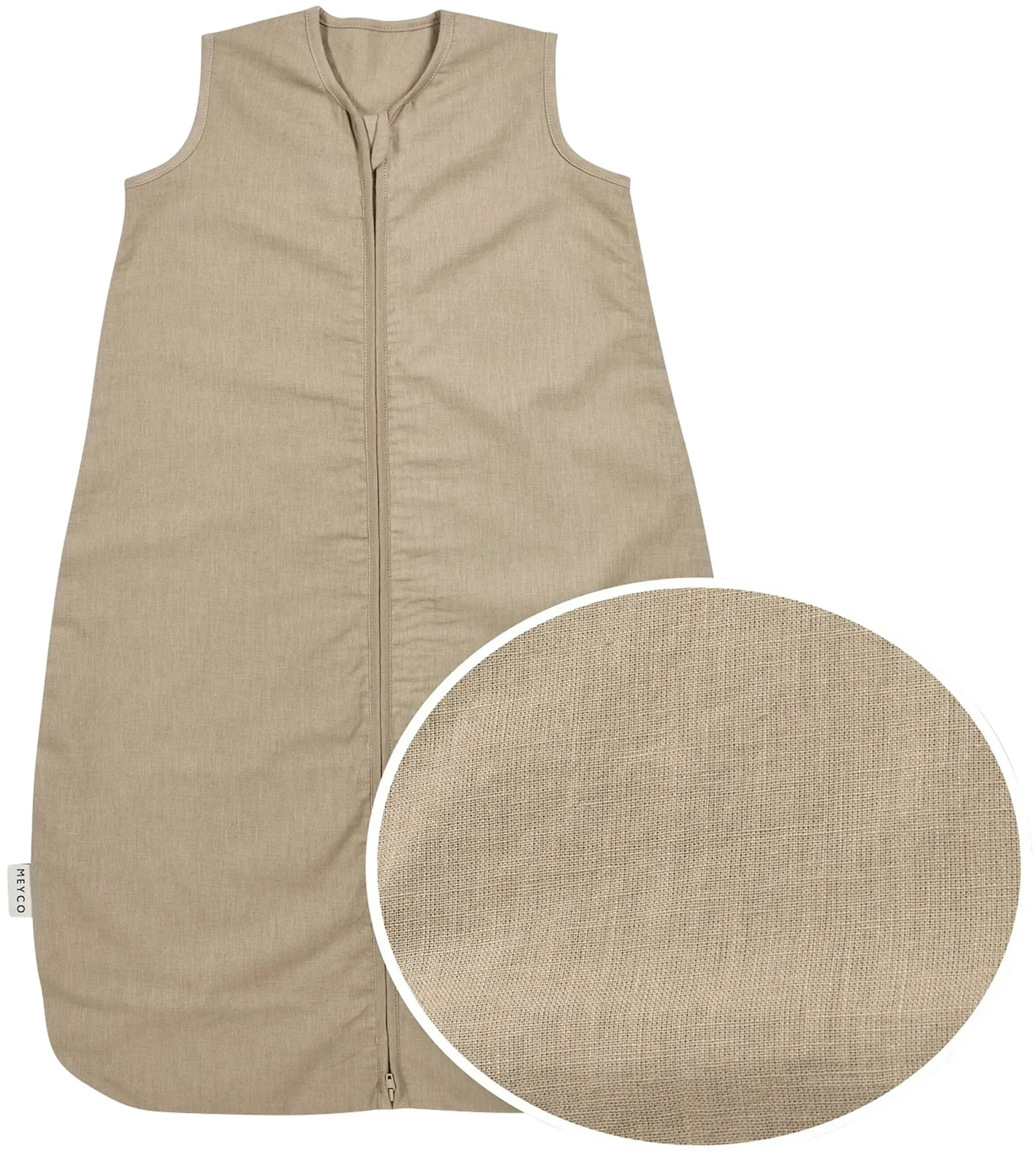 Meyco Baby Sommerschlafsack mit Leinen 0.5 TOG, braun, 90