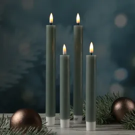 Deluxe Homeart MIA LED Stabkerzen 15 cm salbeigrün 2 St.