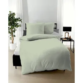 KAEPPEL Uni Mako-Satin jade 135 x 200 cm + 80 x 80 cm
