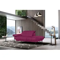 Egoitaliano "Anais, erstklassiges Designsofa, Breite 179 cm, Fußfarbe schattengrau", Kopfteil verstellbar, Luxus-Microfaser, (fuchsia), lila