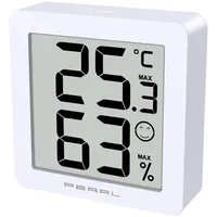 Pearl Ultrakompaktes Thermo- und Hygrometer, Komfort- und Min./Max.-Anzeige