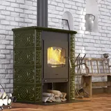 Kaminofen HS Flamingo Bali Green 9 kW Kamin Ofen Holzofen
