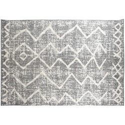 Berber-Teppich mit Reliefmuster beige und grau 160 x 230 cm PALEO