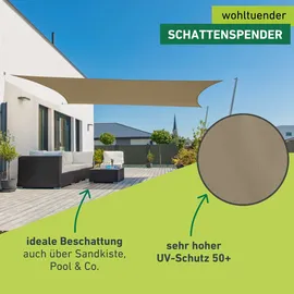 WINDHAGER Sonnensegel Cannes taupe 3 x 4 m