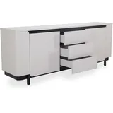 Quartier Sideboard VODOL 205x78 cm Sand/Schwarz