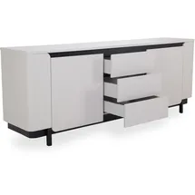 Quartier Sideboard VODOL 205x78 cm Sand/Schwarz