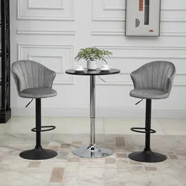 Homcom Barhocker 51,5 x 57,5 x 93-114,5 cm Grau