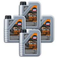 4x 1L LIQUI MOLY 3706 Motoröl Top Tec 4200 5W-30 Motorenöl Leichtlauf Motor Öl