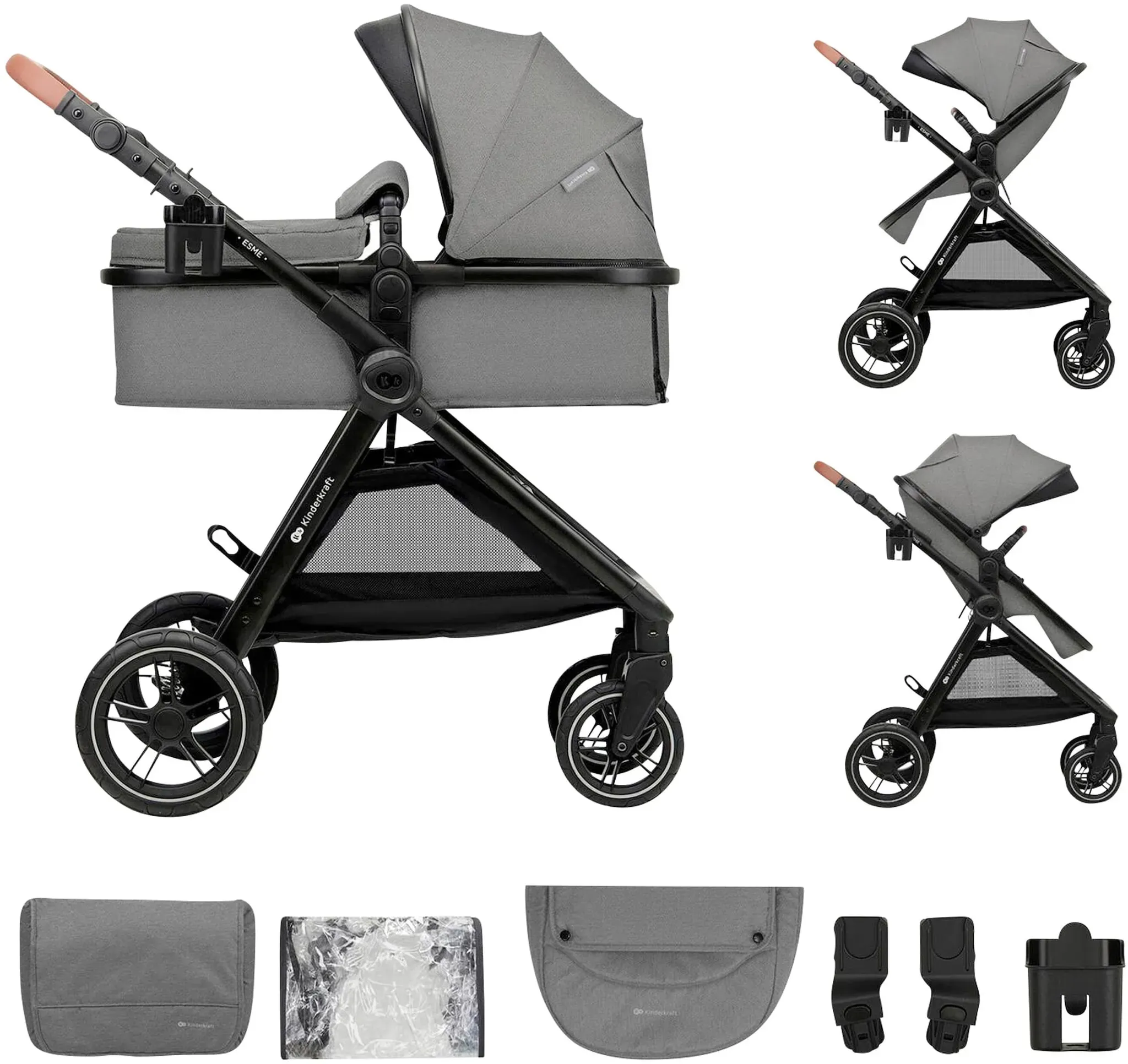 Kinderkraft Kombikinderwagen ESME, grau