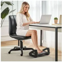 Homcom Fußstütze Schreibtisch Ergonomischer Höhenverstellbare Fußablage Rutschfeste Fussstütze mit Massagefunktion für Zuhause, Home-Office, Büro
