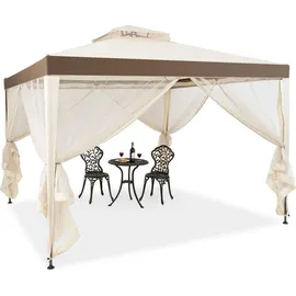 Goplus Pavillon 3 x 3 m inkl. 4 Seitenteile Beige
