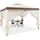 Goplus Pavillon 3 x 3 m inkl. 4 Seitenteile Beige