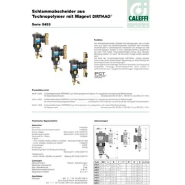 CALEFFI DIRTMAG Schlammabscheider mit Magnet,