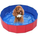 Faltbarer Hundepool Aus Pvc, 60 X 20 Cm, Für Kleine Hunde Und Haustiere (60 X 20 Cm)