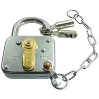 ABUS Vorhangschloss 235Z/50 mit Seitenbügel und Kette, gleichschließend