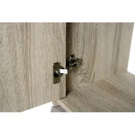 Interlink Eboli 77 x 77 x 30 cm Weiß / Sonoma Eiche