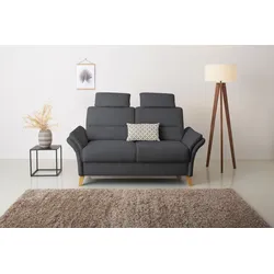 2-Sitzer HOME AFFAIRE "Westerland", grau, B:166cm H:90cm T:89cm, 100% Polyester, Sofas, Federkern-Polsterung. wahlweise mit Armlehnfunktion