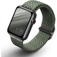 Uniq strap Aspen Apple Watch 44/42 / 45mm Series 4/5/6/7/8 / SE / SE2 Braided green / cypress green (44 mm, 42 mm, 45 mm), Uhrenarmband, Grün