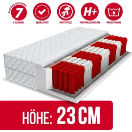 Fdm Matratze 180x200 cm MEDIC MAX MULTI 7 Zonen H3 MULTIPOCKET Taschenfederkern Höhe ca. 23 cm mit waschbarem Premium Bezug