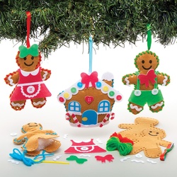 Anhänger-Nähsets "Lebkuchen"  (pro Set 3) Bastelaktivitäten zu Weihnachten