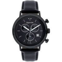 Gigandet Classico Herren-Armbanduhr Chronograph Quarz Analog Lederarmband schwarz G6-007