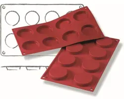 SCHNEIDER Silikon-Backform, Florentiner, rot 115006 , Höhe: 12 mm, Ø 60 mm