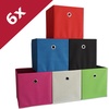 6er-Set Faltbox Klappbox "Boxas" - ohne Deckel Rot