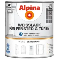 Alpina Weißlack für Fenster und Türen 2 l weiß seidenmatt